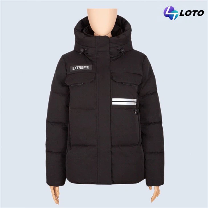 ladies puffer jacket black (1)